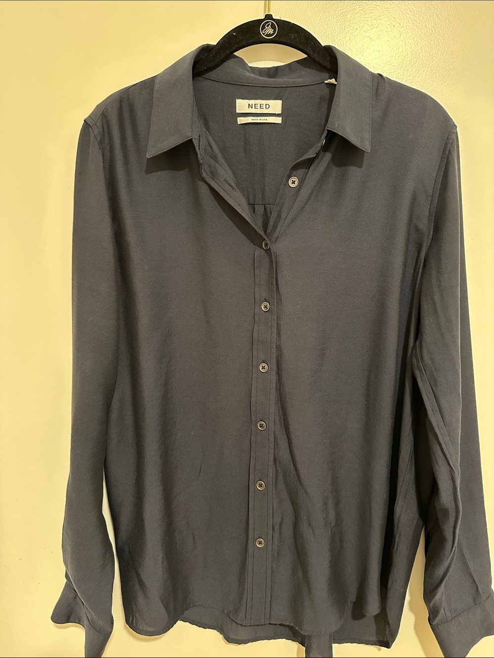 NEED Black Button-down Shirt - Women's Classic Long Sleeve